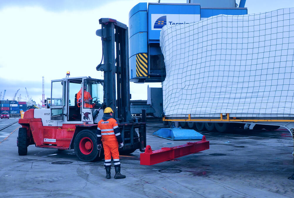 Heavy components shipped by truck