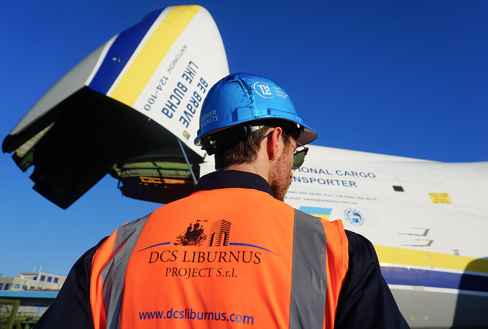 DCS Liburnus worker supervising loaded motors