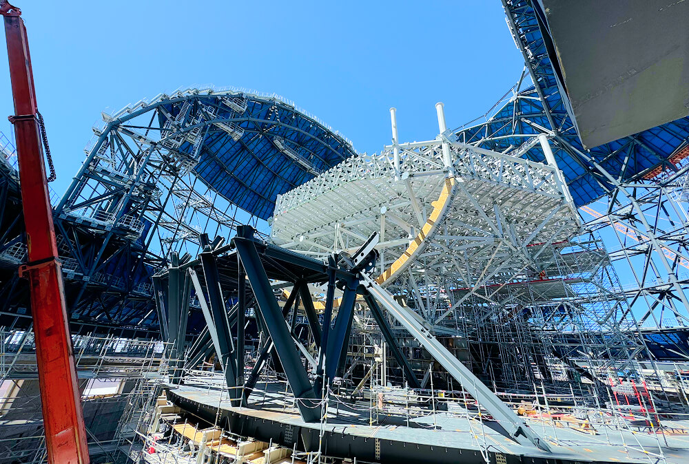 Assembly phase of Telescope components in Cerro Armazones