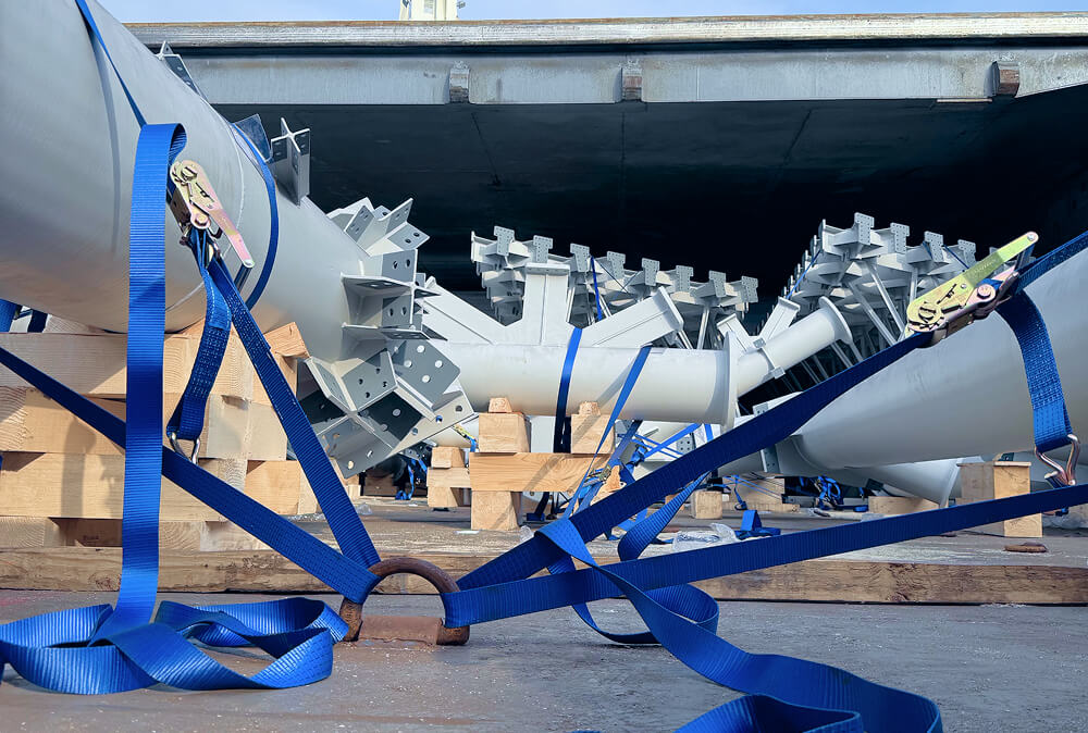 Telescope components carefully loaded for safe delivery
